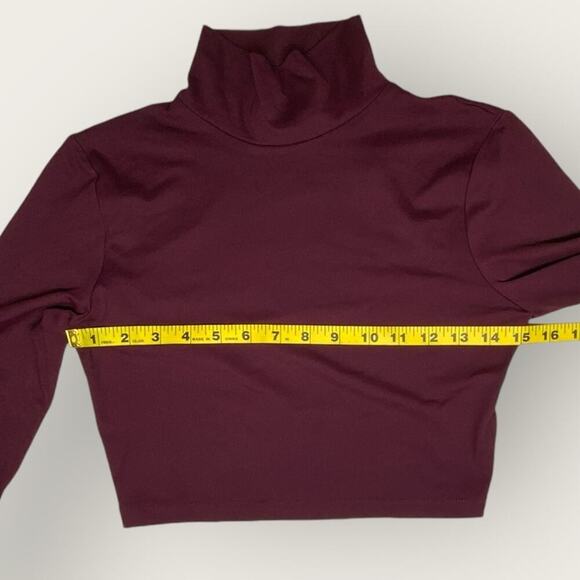 NWT | Susana Monaco | Crop Mock Long Sleeve | Port | Small - Picture 8 of 11